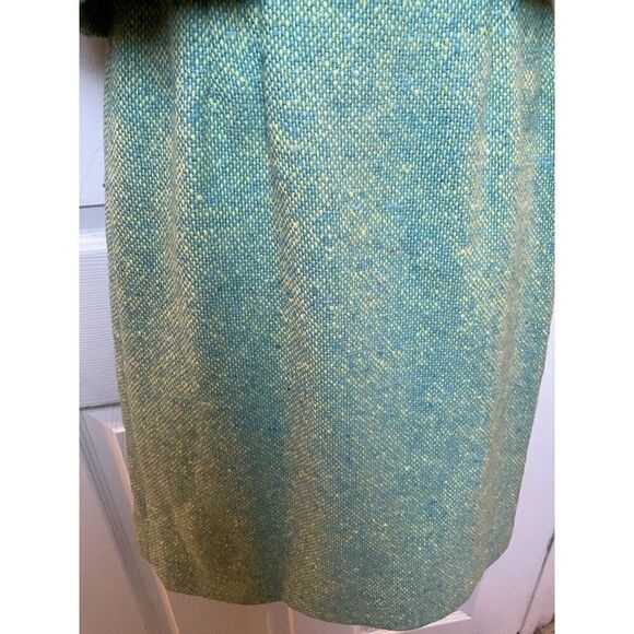 Miss Bergdorf Goodman Dress Set With Jacket Size Small Blue Yellow Spring - Picture 16 of 16